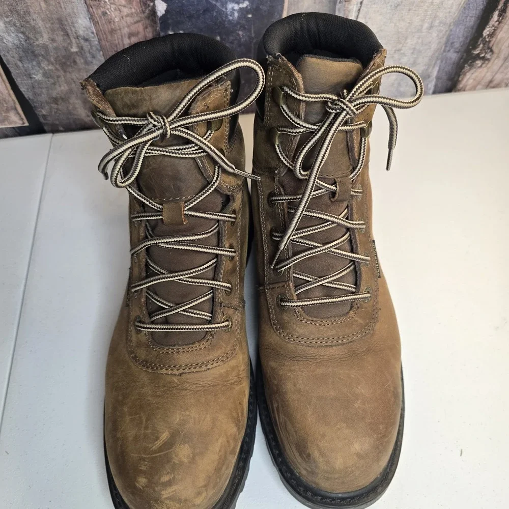 Steel Toe Wolverine Mens‎ Work Boots size 10.5 EW Waterproof Oil Slip Resistant